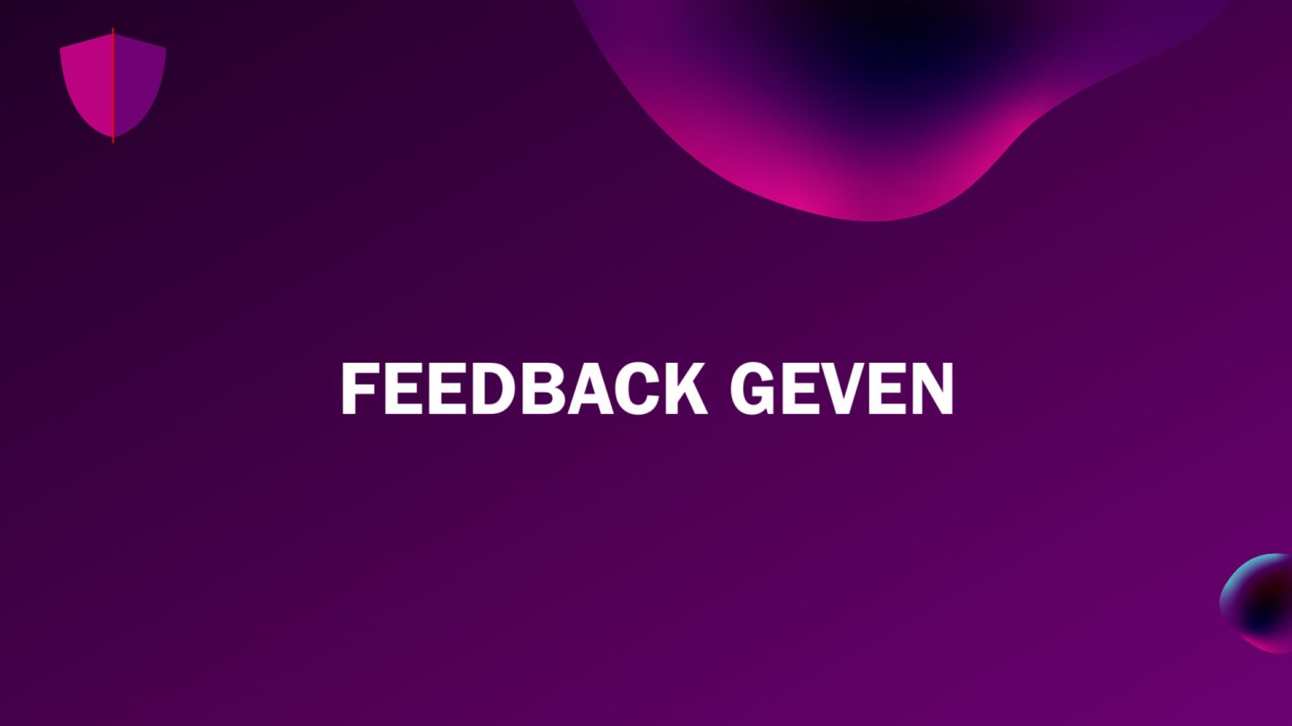 28 Feedback geven